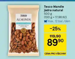 Tesco Tesco Mandle jádra natural nabídka