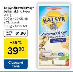 Tesco Balsýr Žirovnický sýr balkánského typu nabídka