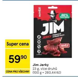 Tesco Jim Jerky nabídka