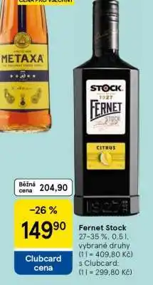 Tesco Fernet Stock nabídka