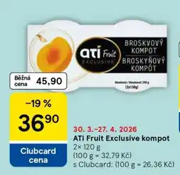 Tesco ATI Fruit Exclusive kompot nabídka
