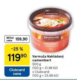Tesco VARMUŽA Nakládaný Camembert nabídka