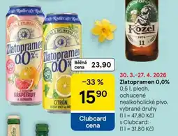 Tesco Zlatopramen 0,0% nabídka