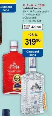 Tesco Helsinki vodka nabídka