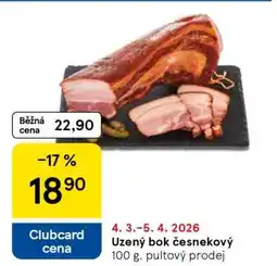 Tesco Uzený bok česnekový nabídka