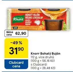 Tesco Knorr Bohatý bujon nabídka