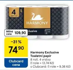 Tesco Harmony Exclusive Toaletní papír nabídka