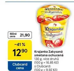 Tesco Krajanka Zakysaná smetana ochucená, 130 g, více druhů nabídka