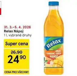 Tesco Relax Nápoj, 1 l, vybrané druhy nabídka