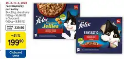 Tesco Felix Kapsičky pro kočky, 24x 85 g, dva druhy nabídka
