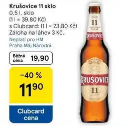 Tesco Krušovice 11 sklo, 0.5 I nabídka