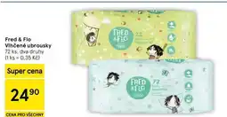 Tesco Fred & Flo Vlhčené ubrousky, 72 ks, dva druhy nabídka