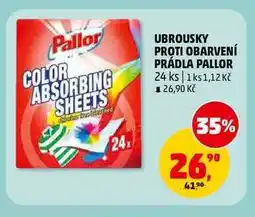 Penny Market UBROUSKY PROTI OBARVENÍ PRÁDLA PALLOR, 24 ks nabídka