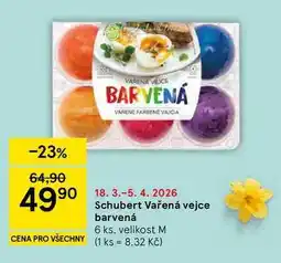 Tesco Schubert Vařená vejce barvená, 6 ks, velikost M nabídka