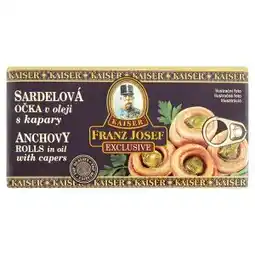 Tesco Kaiser Franz Josef Exclusive Sardelová očka v oleji s kapary 45g nabídka