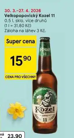 Tesco Velkopopovický Kozel 11, 0,5 l, sklo, více druhů nabídka
