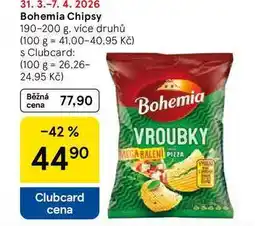 Tesco Bohemia Chipsy, 190-200 g, více druhů nabídka