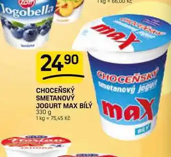 Flop CHOCEŇSKÝ SMETANOVÝ JOGURT MAX BÍLÝ nabídka