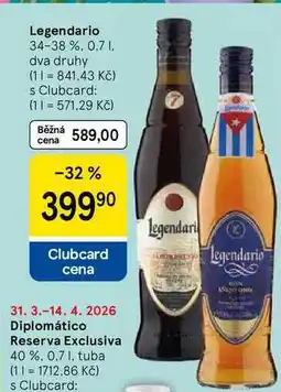 Tesco Legendario 34-38 % nabídka