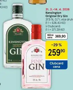 Tesco Kensington Original Dry Gin 37.5% nabídka