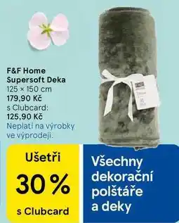 Tesco F&F Home Supersoft Deka, 125 x 150 cm nabídka