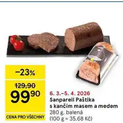 Tesco Sanpareil Paštika s kančím masem a medem, 280 g, balená nabídka