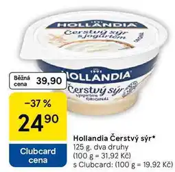 Tesco Hollandia Čerstvý sýr, 125 g, dva druhy nabídka