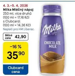 Tesco Milka Mléčný nápoj, 250 ml, více druhů nabídka