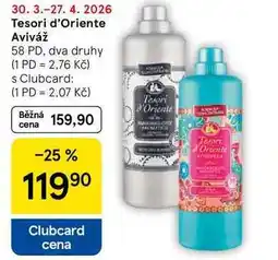 Tesco Tesori d'Oriente Aviváž, 58 PD, dva druhy nabídka
