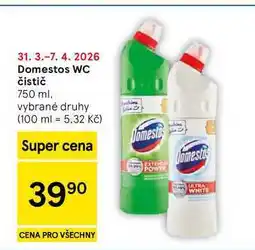 Tesco Domestos WC čistič, 750 ml, vybrané druhy nabídka