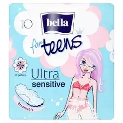 Tesco Bella For Teens Ultra sensitive Hygienické vložky - s křidélky á 10 ks nabídka