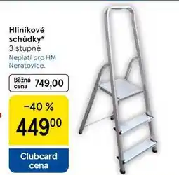 Tesco Hliníkové schůdky, 3 stupně nabídka