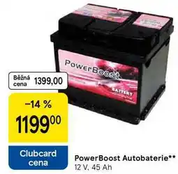 Tesco PowerBoost Autobaterie, 12 V. 45 Ah nabídka
