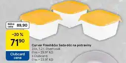 Tesco Curver Fresh&Go Sada dóz na potraviny, 3 ks, 1,2 l, čtvercové nabídka