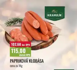 Ratio Papriková klobása nabídka
