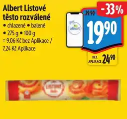 Albert Albert Listové těsto rozválené nabídka