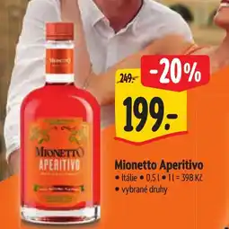Albert Mionetto Aperitivo nabídka