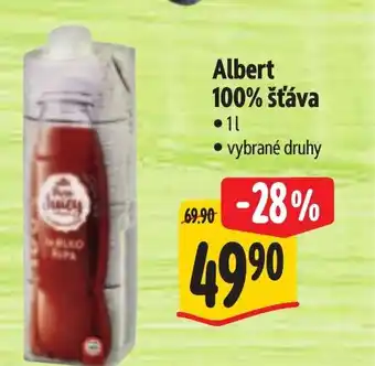 Albert Albert 100% šťáva nabídka