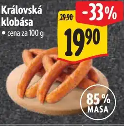 Albert Královská klobása nabídka