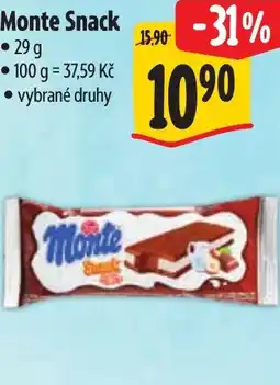 Albert Monte Snack nabídka