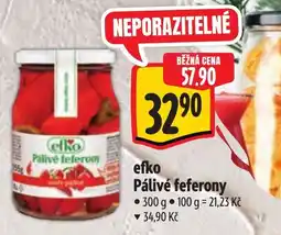 Albert Efko Pálivé feferony nabídka