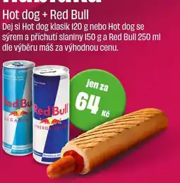 BonVeno Hot dog 150g + Red Bull 250 ml nabídka