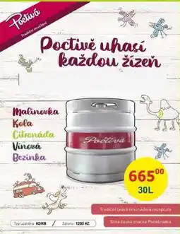 BENE Nápoje Poctivá kola od Poděbradka 30l sud nabídka