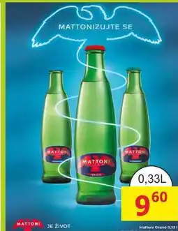 BENE Nápoje MATTONI nabídka