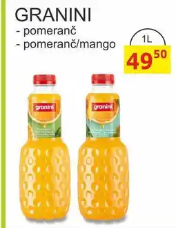 BENE Nápoje GRANINI - pomeranč, pomeranč/mango nabídka