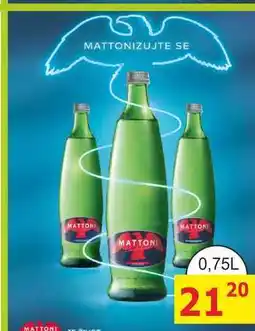 BENE Nápoje Mattoni přírodní minerální voda 0,75l, sklo nabídka