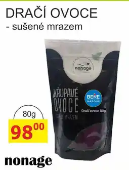 BENE Nápoje nonage DRAČÍ OVOCE - sušené mrazem natural nabídka