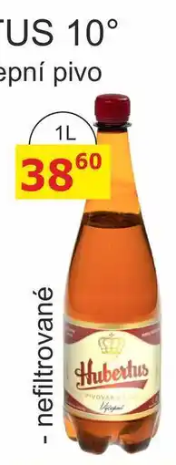 BENE Nápoje Pivovar Kácov Hubertus Světlé výčepní pivo 1l nefiltrované nabídka