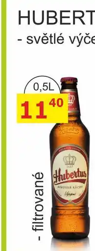 BENE Nápoje Pivovar Kácov Hubertus Světlé výčepní pivo nabídka