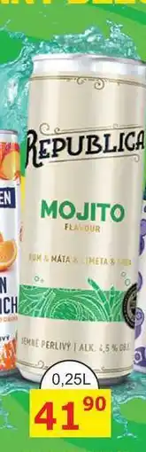 BENE Nápoje BOŽKOV REPUBLICA MOJITO 0,25L míchaný nápoj, plech nabídka